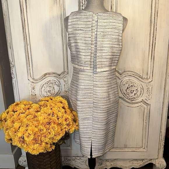 Ann Taylor Factory Retro 60’s Tweed Sleeveless Empire Dress  Attached Over Top - Picture 7 of 10